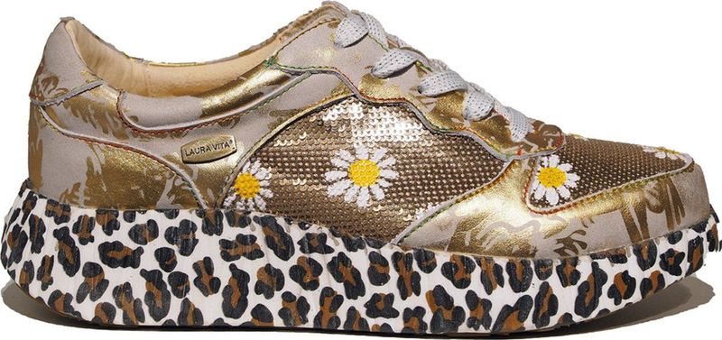 Laura Vita - Nikito 52 Or - Sneakers - Goud - Leren en Stof