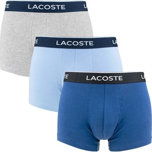 Lacoste - 5H3389 - Boxershort - Vaporous/Overview-Silver - Set van 3, 95% Katoen, 5% Elastaan