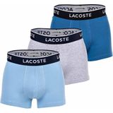 Lacoste - 5H3389 - Boxershort - Vaporous/Overview-Silver - Set van 3, 95% Katoen, 5% Elastaan