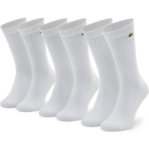 Lacoste Sokken X3 Crew Logo - Wit - 3 Stuks