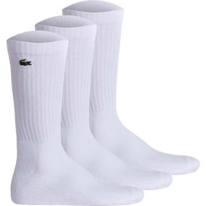 Lacoste Sokken X3 Crew Logo - Wit - 3 Stuks
