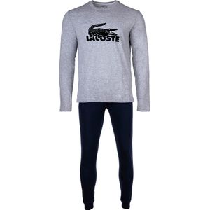 Lacoste - Pyjama - Grijs - Katoen - Lange Mouwen