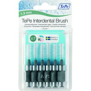 Tepe Interdentale Rager Origineel-1.3 Mm, Grijs (Blister 6 Stuks) - 3 Stuks - Voordeelverpakking