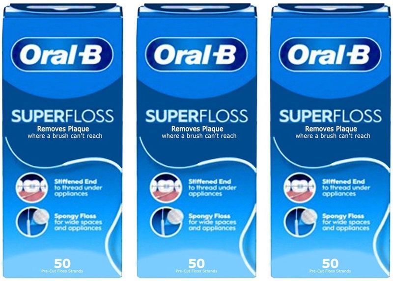 Oral-B Superfloss - 3 x 50 stuks - Flosdraad - Voordeelverpakking