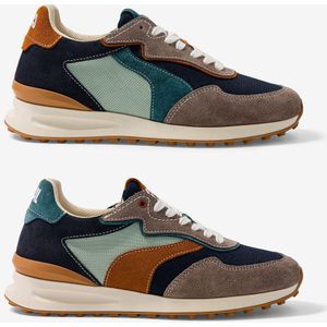 Asymmetrische runner sneakers Wave CAVAL. Fluweel materiaal. Maten 45. Blauw kleur