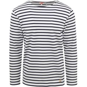 Armor-Lux - Houat - Trui - Kobaltblauw Wit - Regular-Fit