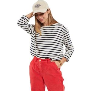 Armor Lux Matrosa ML Héritage Sweater voor dames, Natuur/Seal, 4XL
