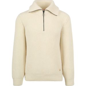 Armor-Lux Camionneur Half Zip Trui Ecru - Wol - Heren