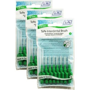 Tepe Origineel Groen - 0,8Mm - Ragers - 3 X 8 Stuks - Voordeelverpakking - Blisters