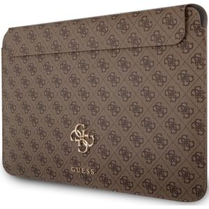 Guess 13.3 Inch Laptop- en Tablet-Sleeve - Bruin - PU Leer - Big 4G Logo