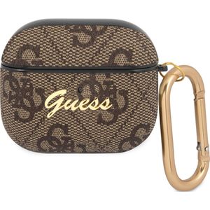 Guess - AirPods 3 Hoesje - Bruin - TPU - 4G Script Print
