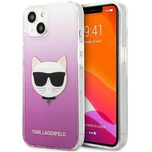 Karl Lagerfeld Hardcase Backcover Choupette voor de iPhone 13 - Roze