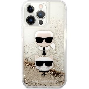 Karl Lagerfeld Vloeistof koffer (iPhone 13 Pro Max), Smartphonehoes, Goud