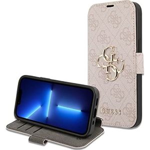 Guess GUBKP13X4GMGPI beschermhoes voor iPhone 13 Pro Max 6,7 inch beuken roze 4G Big Metal L