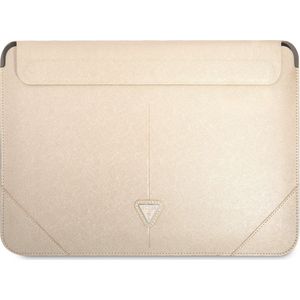 Guess 14 Inch Laptop- en Tablet-Sleeve - PU Saffiano - Beige