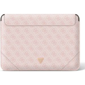 Guess 4G Triangle Laptoptas - Geschikt voor o.a. Apple MacBook (13/14) - Roze