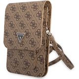 Guess PU 4G Triangle Universele telefoonhoes Heuptas - Bruin