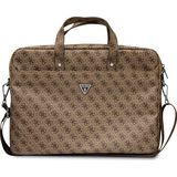 Guess Torba GUCB15P4TW 16" brązowy/bruine Saffiano 4G Driehoek Logo (16"), Laptoptas, Bruin