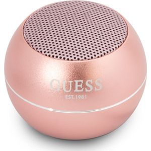 Guess Mini Bluetooth Speaker - 3W Vermogen & 4 Uur Speeltijd - Rose