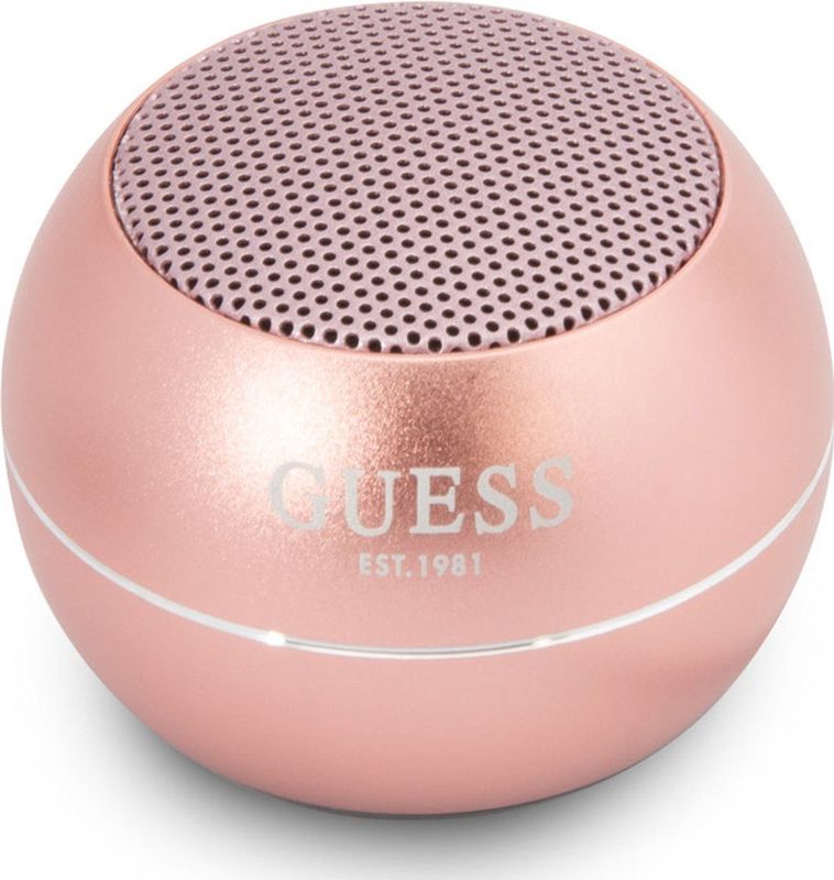 Guess Mini Bluetooth Speaker - 3W Vermogen & 4 Uur Speeltijd - Rose