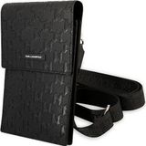 Karl Lagerfeld Smartphone Schultertasche - Monogram Plate - Schwarz