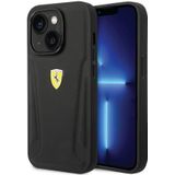 Ferrari FEHCP14MRBUK iPhone 14 Plus 6,7" czarny/zwart hardcase Leer Stempelzijden (Apple iPhone 14 Plus), Smartphonehoes, Zwart