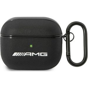 Mercedes AMG AMA3SLWK AirPods 3 hoesje czarny/zwart leer (Koptelefoon tas), Hoofdtelefoon Tassen + Beschermende Covers, Zwart