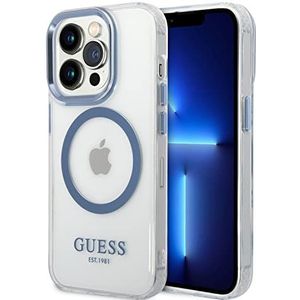 GUESS Etui GUHMP14XHTRMB Apple iPhone 14 Pro Max blauw/blauw hard case Metal Outline Magsafe