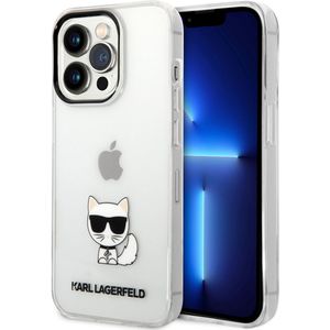 Karl Lagerfeld Hardcase Backcover Choupette voor de iPhone 14 Pro - Transparant