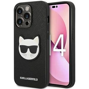 Karl Lagerfeld Klhcp14xsapchk Iphone 14 Pro Max 6.7 Saffiano Choupette Head Patch Telefoonhoesje