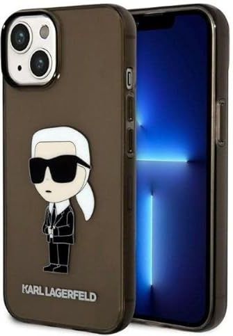 Karl Lagerfeld Etui KLHCP14MHNIKTCK Apple iPhone 14 Plus zwart/zwart hardcase Ikonik Etui