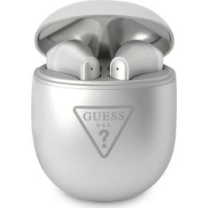 Guess True Wireless Triangle Logo TWS Bluetooth In-ear Oordopjes Zilver