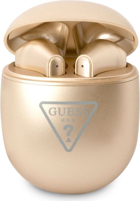 Guess True Wireless Triangle Logo TWS Bluetooth In-ear Oordopjes - Goud