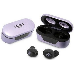 Guess słuchawki Bluetooth GUTWST31EU TWS + stacja dokująca fioletowy/paars, Koptelefoon, Paars