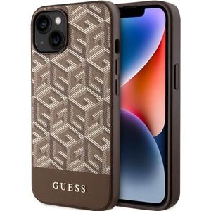 Guess GUHMP14MHGCFSEW iPhone 14 Plus 6,7"" brązowy/bruin hardcase GCube Stripes MagSafe (iPhone 14 Plus), Smartphonehoes, Bruin