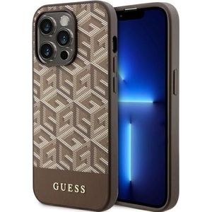 Guess GUHMP14LHGCFSEW iPhone 14 Pro 6.1"" brązowy/bruin hardcase GCube Stripes MagSafe (iPhone 14 Pro), Smartphonehoes, Bruin