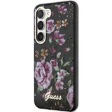 Guess Samsung Galaxy S23 Plus Hoesje Flower Back Cover Zwart