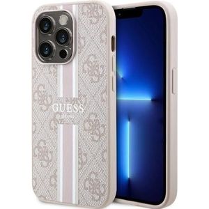 Guess GUHMP14XP4RPSP iPhone 14 Pro Max 6,7"" różowy/pink hardcase 4G Printed Stripes MagSafe