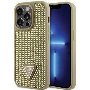 Guess GUHCP14LHDGTPD iPhone 14 Pro 6.1"" złoty/goud hardcase Strass Driehoek (iPhone 14 Pro), Smartphonehoes, Goud