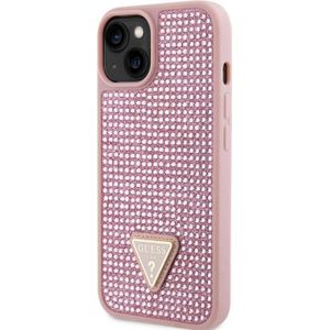 Guess GUHCP14SHDGTPP iPhone 14 6.1"" różowy/roze hardcase Strass Driehoek (iPhone 14 Pro), Smartphonehoes, Roze