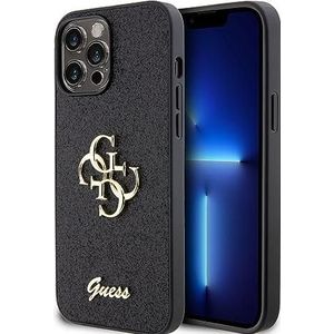 Guess GUHCP13XHG4SGK iPhone 13 Pro Max 6,7" czarny/zwart hardcase Glitter Script Big 4G (iPhone 13 Pro Max), Smartphonehoes, Zwart