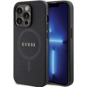 GUESS Etui GUHMP14XPSAHMCK Apple iPhone 14 Pro Max hardcase Saffiano MagSafe zwart/zwart