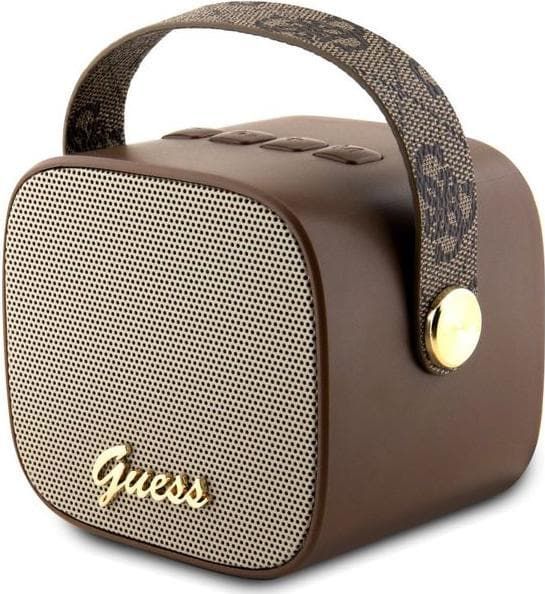Guess - GUWSB2P4SMW - Bluetooth Luidspreker - Bruin - Leder met Riem