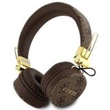 Guess 4G Metal Logo Bluetooth Stereo On-Ear Koptelefoon - Bruin