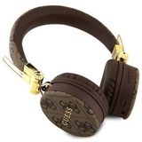 Guess 4G Metal Logo Bluetooth Stereo On-Ear Koptelefoon - Bruin