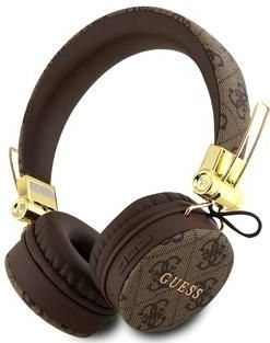 Guess 4G Metal Logo Bluetooth Stereo On-Ear Koptelefoon - Bruin