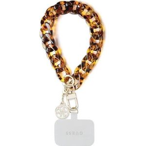 Guess Big Hand Strap - Universeel Telefoon Koord - Goud Brons