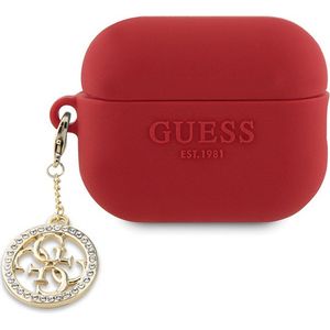 Guess 4G Diamond Charm Silicone Case - Apple Airpods Pro 2 (2e gen) - Rood