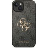 Guess 4G Metal Logo Backcover voor de iPhone 15 - Grijs