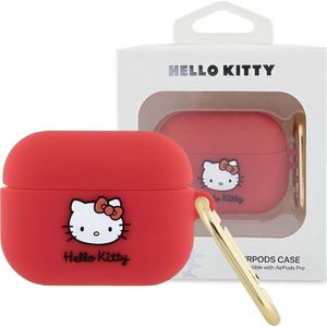 Hello Kitty HKAP3DKHSF Airpods Pro hoes fuksja/fuschia Siliconen 3D Kitty hoofd (Hoes voor oplaadkoffer), Hoofdtelefoon Tassen + Beschermende Covers, Roze